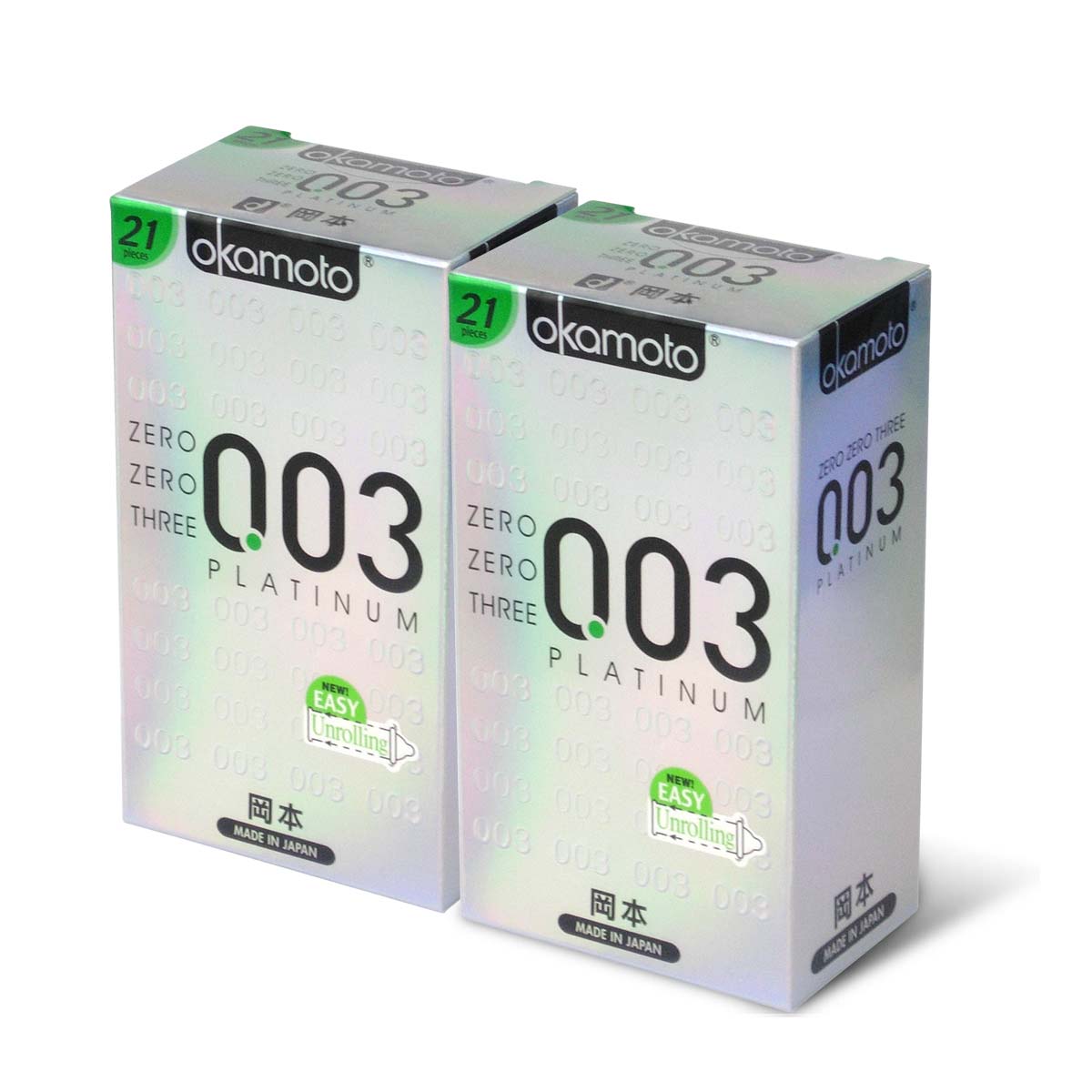 Okamoto 0.03 Platinum 21s Twin Pack Set 42 pieces condom-p_1