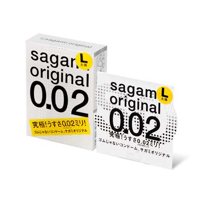 Sagami Original 0.02 L-size 58mm 3+1 Pack PU Condom-thumb