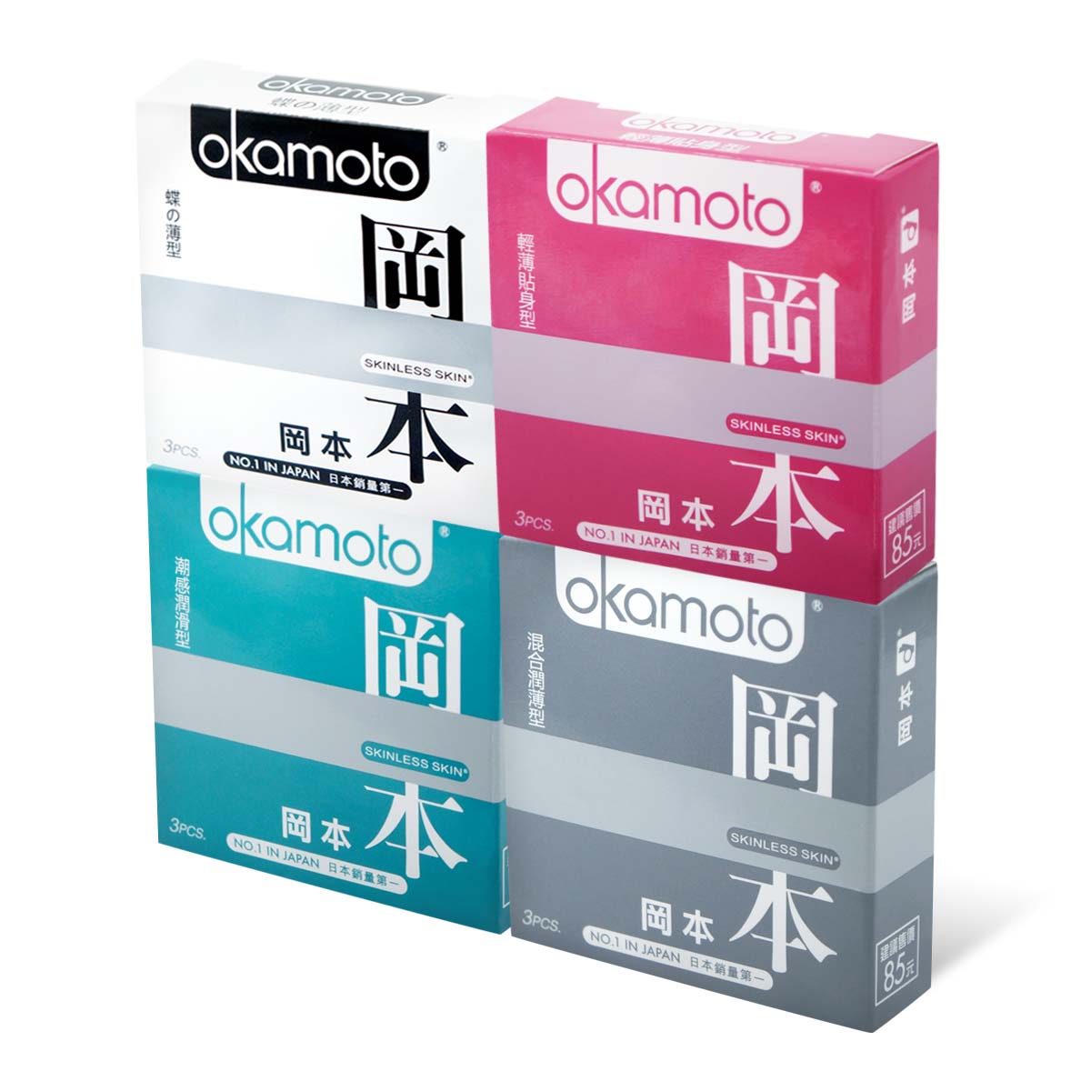 Okamoto Skinless Skin Romantic Package 12's Pack Latex Condom (Short Expiry)-p_1