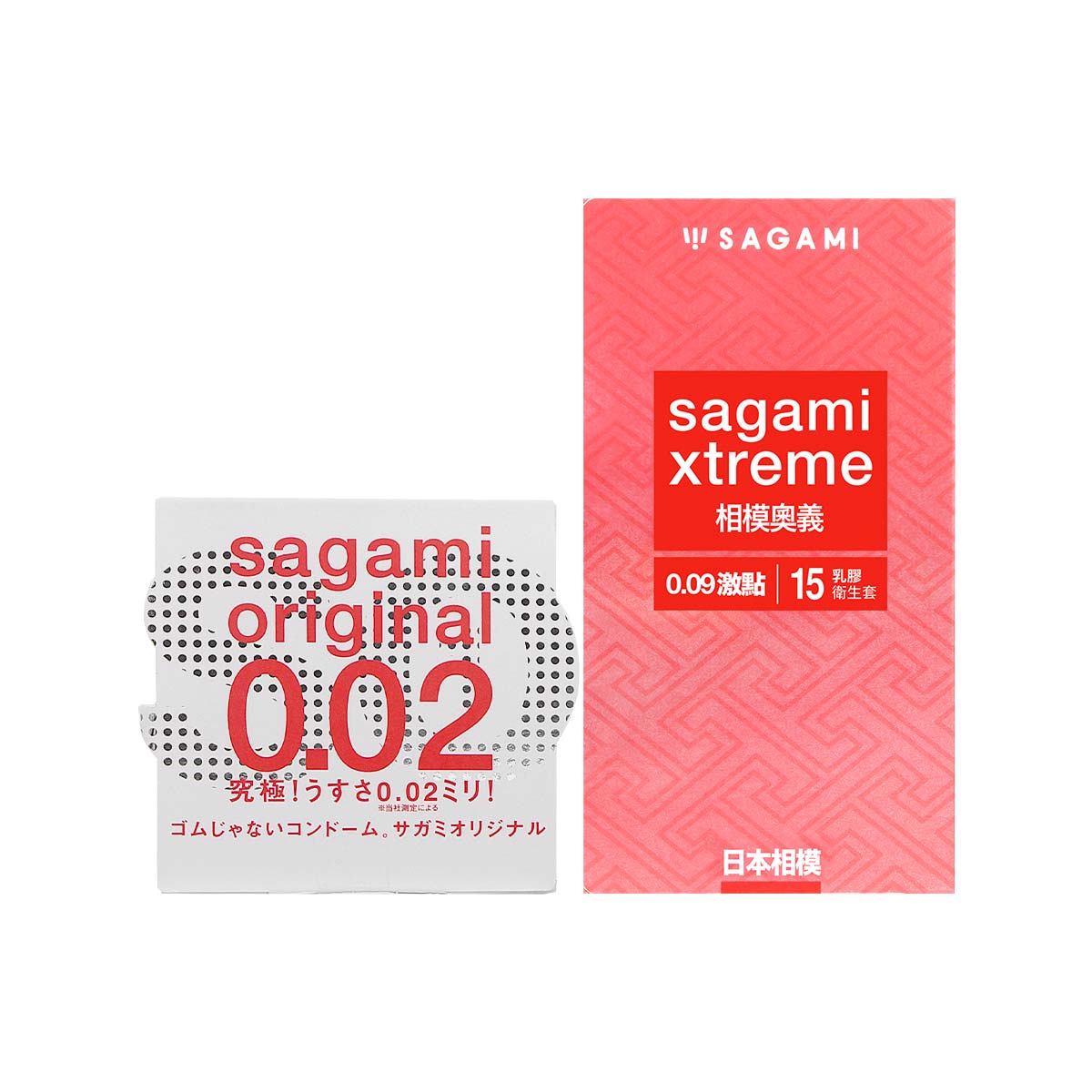 Sagami Xtreme Feel Long 15's Pack Latex Condom + Sagami Original 0.02 1's Pack PU Condom-p_2