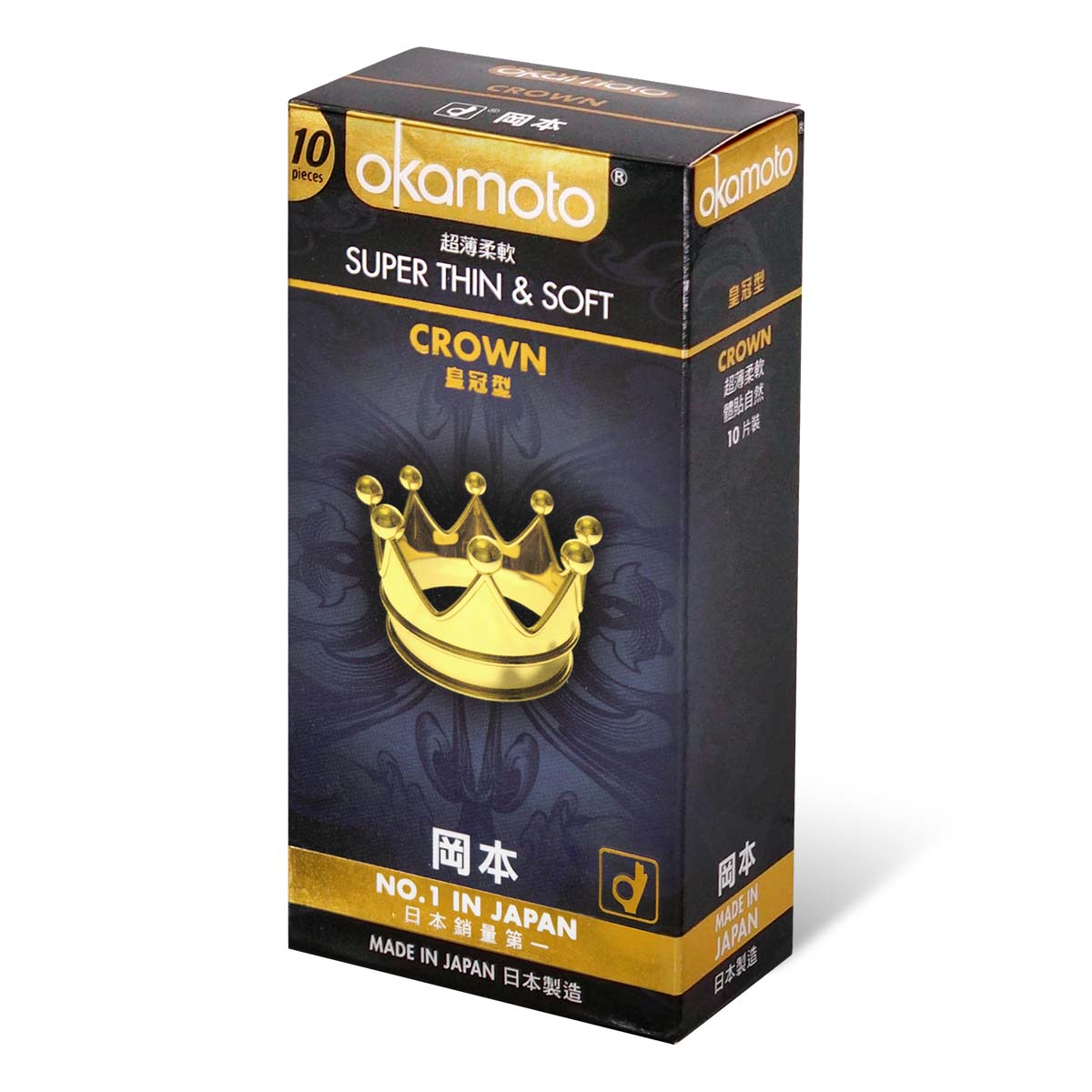 Okamoto Crown 10's Pack Latex Condom (Short Expiry)-thumb_1