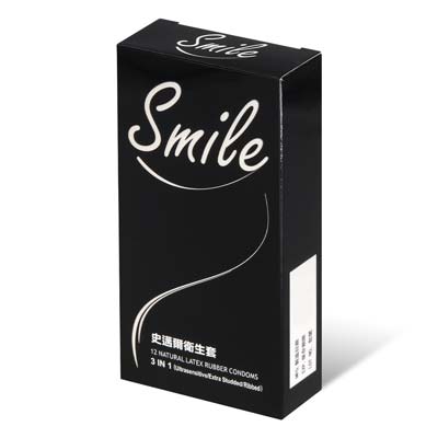 Smile 3 IN 1 12's Pack Latex Condom-thumb