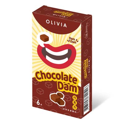 奧莉維亞 巧克力口味 6 片天然乳膠膜片-thumb