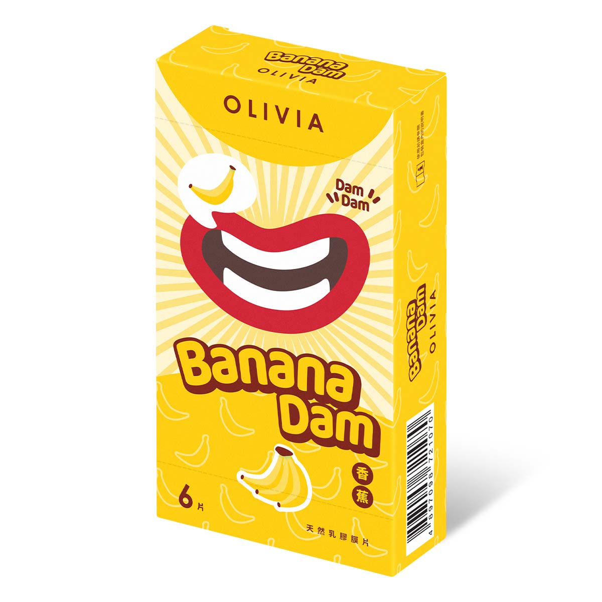 奧莉維亞 香蕉口味 6 片天然乳膠膜片-thumb_1