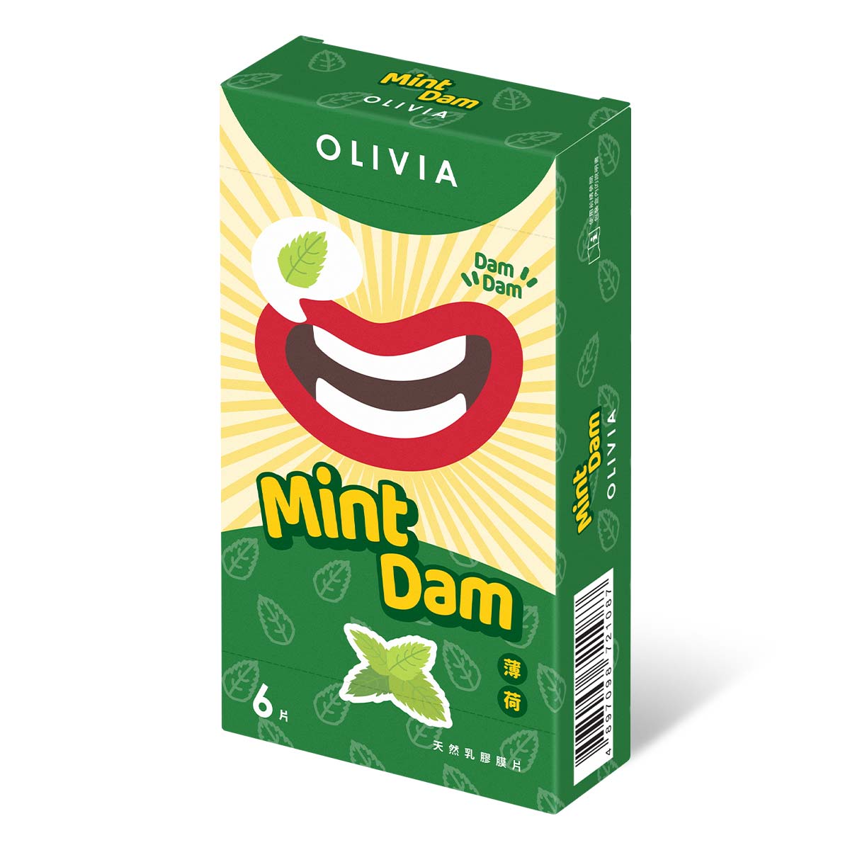Olivia Mint Scent 6's Pack Natural Latex Dams-thumb_1