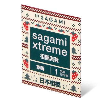 Sagami Xtreme Strawberry 1's Pack Latex Condom-thumb