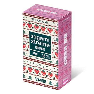 Sagami Xtreme Strawberry 15's Pack Latex Condom (Seasonal Deal)-thumb