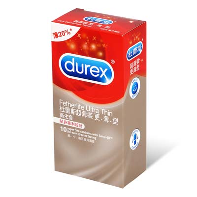 Durex 杜蕾斯 超薄裝保險套更薄型 10 片裝 乳膠保險套-thumb