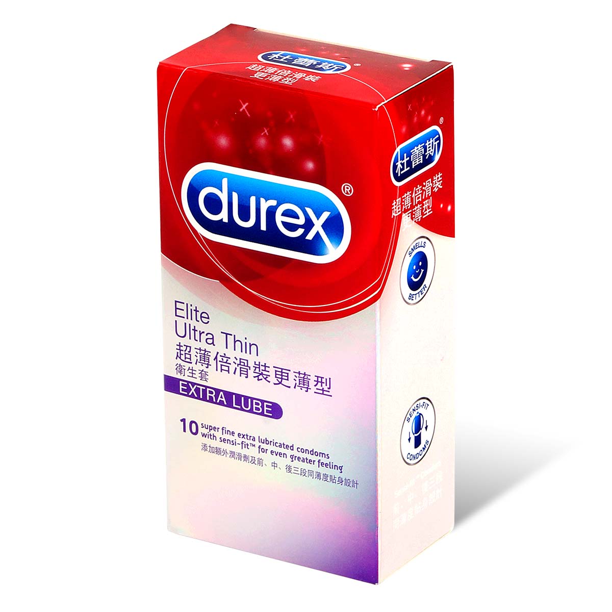 Durex 杜蕾斯 超薄倍滑裝更薄型 10 片裝 乳膠保險套-p_1